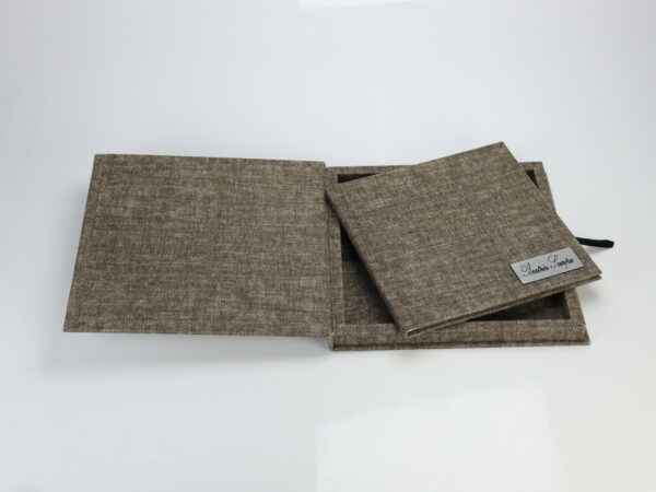 Estojo Tecido Marrom Suede